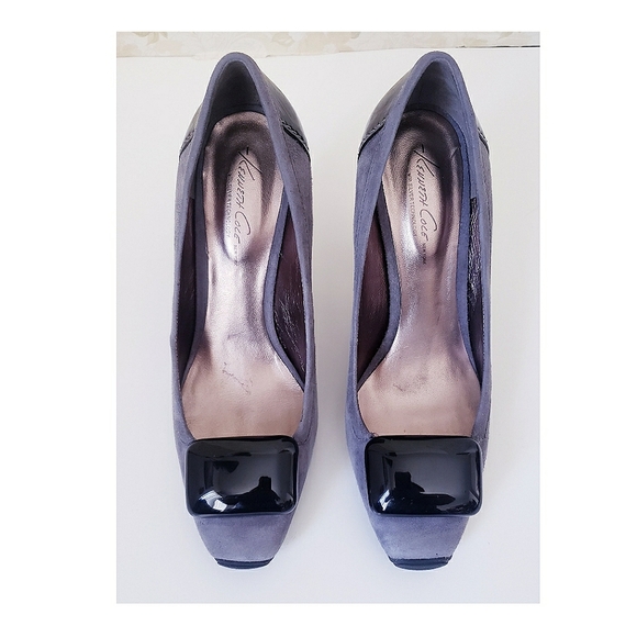 Kenneth Cole Grey & Black Thick Heels - Picture 2 of 4